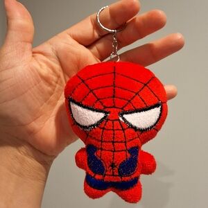 SpiderMan Superhero Small Plush Keychain, New